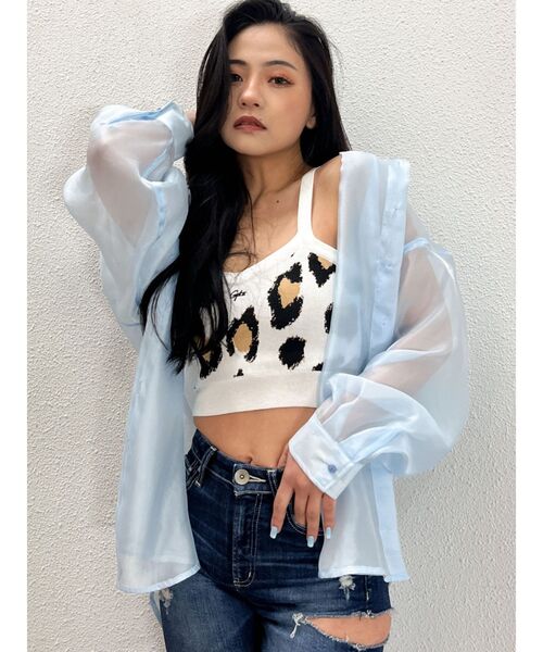 GYDA（ジェイダ）の「Gydaレオパードビスチェ（キャミソール・レディース・ベージュ/グレー・FREE）」の10枚目の写真