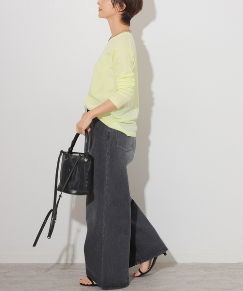 JOURNAL STANDARD relume(ジャーナルスタンダード レリューム)の「《追加》シアークルーネックロングTシャツ(Tシャツ/カットソー・レディース・ホワイト/ライトグレー/サックスブルー/イエロー・FREE)」の19枚目の写真