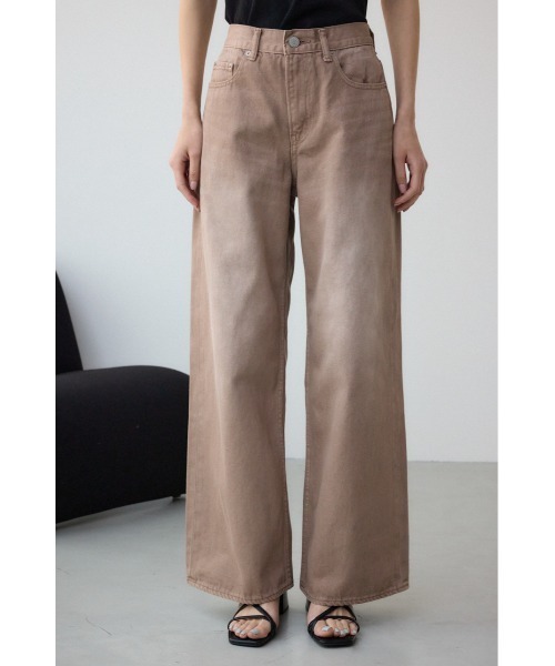 AZUL by moussy(アズールバイマウジー)の「AZUL DENIM カラーワイドデニム(デニムパンツ・レディース・ライトブラウン/ライトピンク・SMALL/MEDIUM)」の6枚目の写真