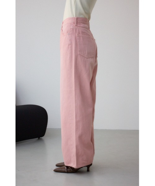 AZUL by moussy(アズールバイマウジー)の「AZUL DENIM カラーワイドデニム(デニムパンツ・レディース・ライトブラウン/ライトピンク・SMALL/MEDIUM)」の17枚目の写真
