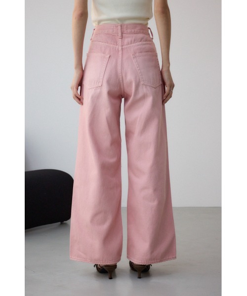 AZUL by moussy(アズールバイマウジー)の「AZUL DENIM カラーワイドデニム(デニムパンツ・レディース・ライトブラウン/ライトピンク・SMALL/MEDIUM)」の18枚目の写真