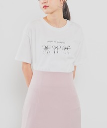 【ＵＶカット】リボンプリントＴシャツ