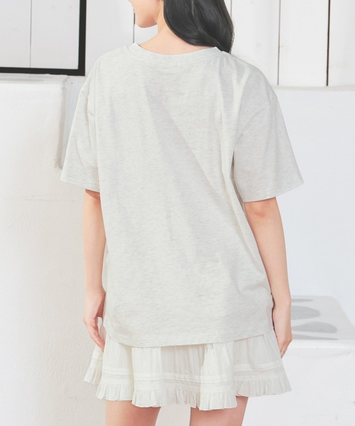 Honeys(ハニーズ)の「【UVカット】リボンプリントTシャツ(Tシャツ/カットソー・レディース・ブラック/オートミール/ピンク/ホワイト・L/LL/M/S)」の19枚目の写真