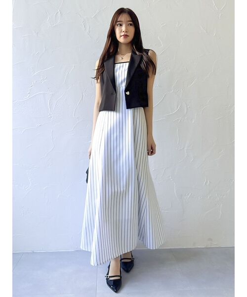 dazzlin(ダズリン)の「クロップドジレセットアップ(ワンピース・レディース・イエロー/ブラック・SMALL/MEDIUM)」の19枚目の写真