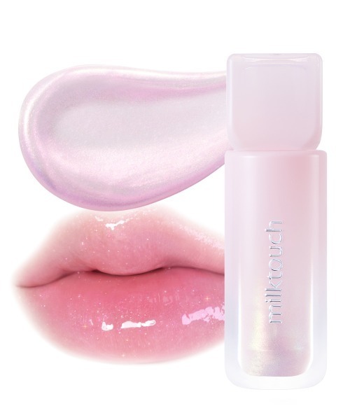 Milk Touch（ミルクタッチ）の「【NEW! #花雨オーロラグロス】デューステインシアーオーロラグロス（口紅/リップティント/グロス・レディース・02ベイビーデュー/01ハニーデュー/03オーシャンデュー(WEB限定カラー)/04アイスデュー(日本限定カラー)・FREE）」の3枚目の写真