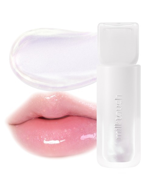 Milk Touch（ミルクタッチ）の「【NEW! #花雨オーロラグロス】デューステインシアーオーロラグロス（口紅/リップティント/グロス・レディース・02ベイビーデュー/01ハニーデュー/03オーシャンデュー(WEB限定カラー)/04アイスデュー(日本限定カラー)・FREE）」の2枚目の写真