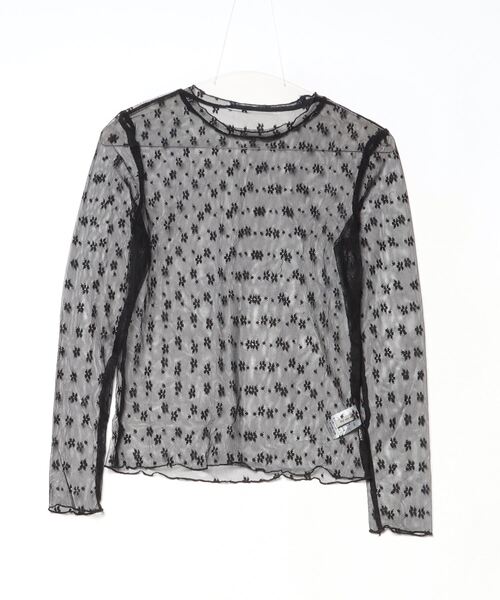 Per sist ence(パーシエンス)の「フラワードットシースルーカットソー(Tシャツ/カットソー・レディース・ホワイト/ブラック・FREE)」の21枚目の写真