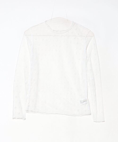 Per sist ence(パーシエンス)の「フラワードットシースルーカットソー(Tシャツ/カットソー・レディース・ホワイト/ブラック・FREE)」の20枚目の写真