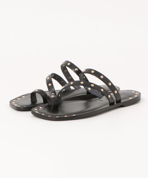 CORSO ROMA，9（コルソローマ）の「【CORSO ROMA,9/コルソローマ9】フラット サムリング サンダル スタッズ（サンダル・レディース・ブラック・36/37/39/38）」の17枚目の写真