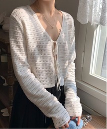 determ クロップド　ボレロ　カーディガン　オフホワイト determ クロップドボレロカーディガンオフホワイト