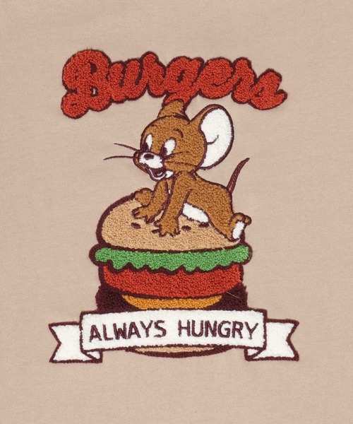 Tom＆Jerry（トムアンドジェリー）の「WARNER TOM＆JERRY（トムとジェリー）キャラクターサガラ刺繍半袖Tシャツ レディース（Tシャツ/カットソー・レディース・ライトグリーン/ホワイト系その他/ベージュ/スミクロ/イエロー/ミント/ネイビー/オフホワイト・M/L）」の9枚目の写真