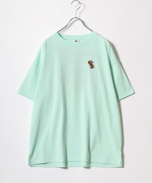 Tom＆Jerry（トムアンドジェリー）の「WARNER TOM＆JERRY（トムとジェリー）キャラクターサガラ刺繍半袖Tシャツ レディース（Tシャツ/カットソー・レディース・ライトグリーン/ホワイト系その他/ベージュ/スミクロ/イエロー/ミント/ネイビー/オフホワイト・M/L）」の15枚目の写真