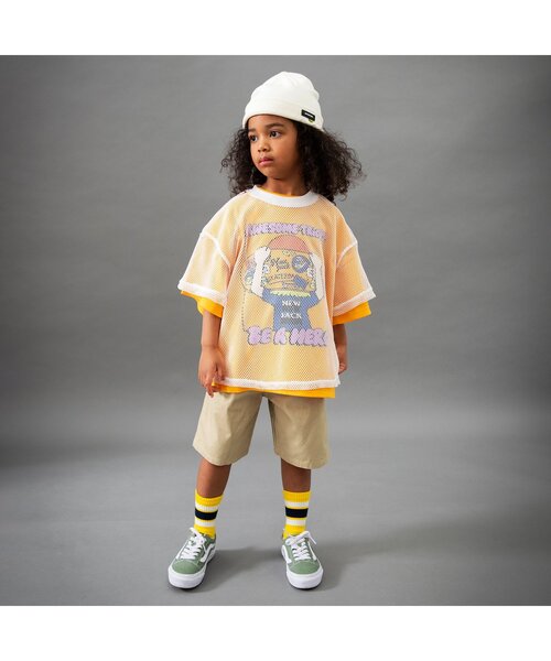 BREEZE（ブリーズ）の「【B NEW JACK】ワイドハーフパンツ_ジュニア対応（その他パンツ・キッズ・ベージュ/インディゴブルー/レッド・90/100/110/120/130/140/150/160）」の8枚目の写真