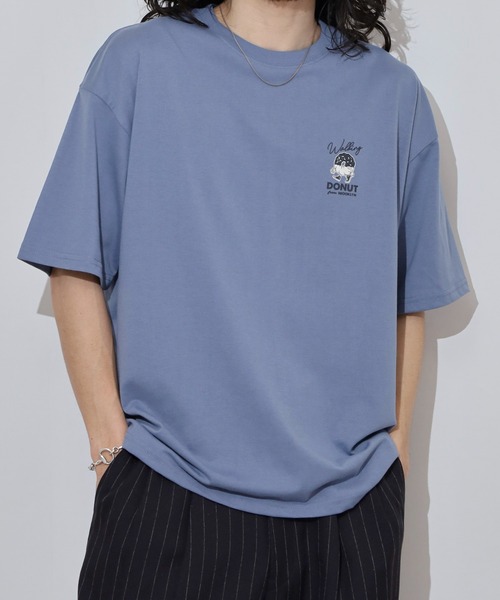 FUNALIVE(ファンアライブ)の「WALKING DONUT ワイド半袖Tシャツ(Tシャツ/カットソー・メンズ・ホワイト/ブラック/サックスブルー/ブラウン・L/LL/M)」の14枚目の写真