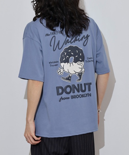 FUNALIVE(ファンアライブ)の「WALKING DONUT ワイド半袖Tシャツ(Tシャツ/カットソー・メンズ・ホワイト/ブラック/サックスブルー/ブラウン・L/LL/M)」の16枚目の写真