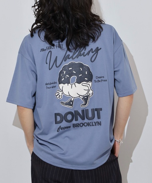 FUNALIVE(ファンアライブ)の「WALKING DONUT ワイド半袖Tシャツ(Tシャツ/カットソー・メンズ・ホワイト/ブラック/サックスブルー/ブラウン・L/LL/M)」の17枚目の写真