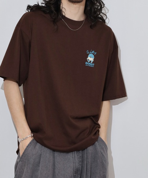 FUNALIVE(ファンアライブ)の「WALKING DONUT ワイド半袖Tシャツ(Tシャツ/カットソー・メンズ・ホワイト/ブラック/サックスブルー/ブラウン・L/LL/M)」の9枚目の写真