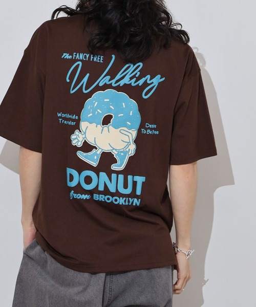 FUNALIVE(ファンアライブ)の「WALKING DONUT ワイド半袖Tシャツ(Tシャツ/カットソー・メンズ・ホワイト/ブラック/サックスブルー/ブラウン・L/LL/M)」の10枚目の写真