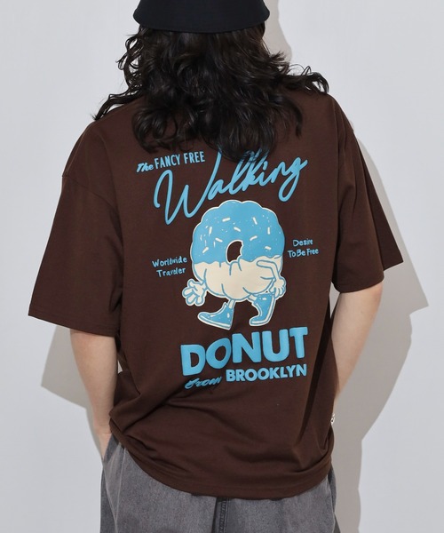FUNALIVE(ファンアライブ)の「WALKING DONUT ワイド半袖Tシャツ(Tシャツ/カットソー・メンズ・ホワイト/ブラック/サックスブルー/ブラウン・L/LL/M)」の11枚目の写真