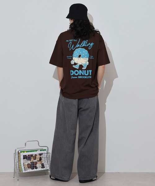 FUNALIVE(ファンアライブ)の「WALKING DONUT ワイド半袖Tシャツ(Tシャツ/カットソー・メンズ・ホワイト/ブラック/サックスブルー/ブラウン・L/LL/M)」の13枚目の写真