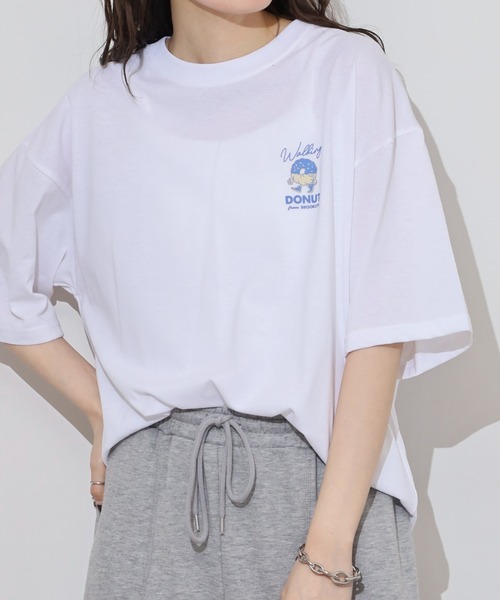 FUNALIVE(ファンアライブ)の「WALKING DONUT ワイド半袖Tシャツ(Tシャツ/カットソー・メンズ・ホワイト/ブラック/サックスブルー/ブラウン・L/LL/M)」の20枚目の写真
