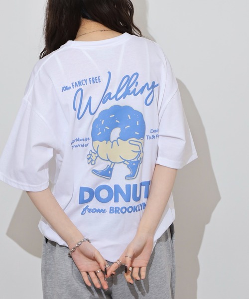 FUNALIVE(ファンアライブ)の「WALKING DONUT ワイド半袖Tシャツ(Tシャツ/カットソー・メンズ・ホワイト/ブラック/サックスブルー/ブラウン・L/LL/M)」の22枚目の写真