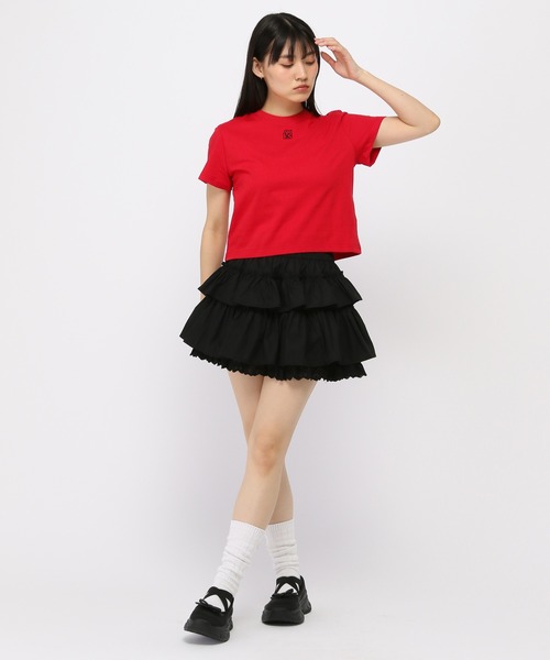 AMESWORLDWIDE(アメスワールドワイド)の「AMES WORLDWIDE /スモールロゴクロップT(Tシャツ/カットソー・レディース・ブルー/チャコール/ホワイト/レッド・FREE)」の10枚目の写真