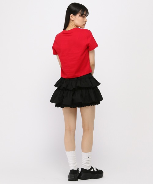 AMESWORLDWIDE(アメスワールドワイド)の「AMES WORLDWIDE /スモールロゴクロップT(Tシャツ/カットソー・レディース・ブルー/チャコール/ホワイト/レッド・FREE)」の12枚目の写真