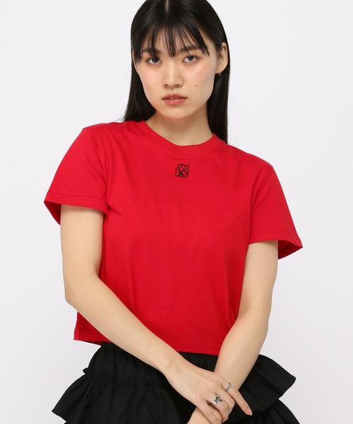 AMESWORLDWIDE(アメスワールドワイド)の「AMES WORLDWIDE /スモールロゴクロップT(Tシャツ/カットソー・レディース・ブルー/チャコール/ホワイト/レッド・FREE)」の14枚目の写真