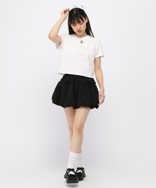 AMESWORLDWIDE(アメスワールドワイド)の「AMES WORLDWIDE /スモールロゴクロップT(Tシャツ/カットソー・レディース・ブルー/チャコール/ホワイト/レッド・FREE)」の16枚目の写真