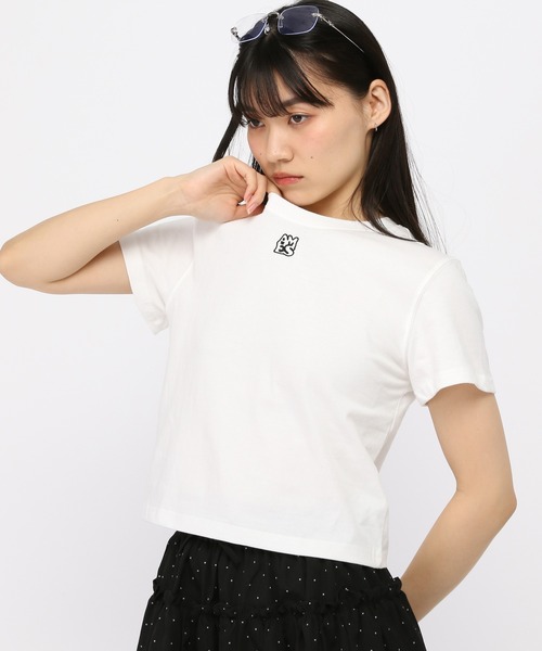 AMESWORLDWIDE(アメスワールドワイド)の「AMES WORLDWIDE /スモールロゴクロップT(Tシャツ/カットソー・レディース・ブルー/チャコール/ホワイト/レッド・FREE)」の20枚目の写真