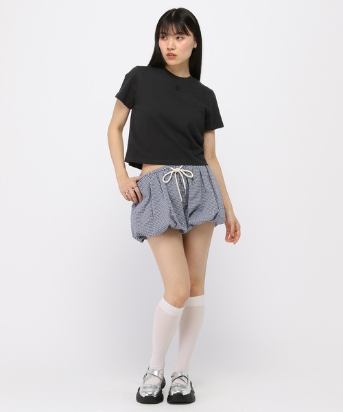 AMESWORLDWIDE(アメスワールドワイド)の「AMES WORLDWIDE /スモールロゴクロップT(Tシャツ/カットソー・レディース・ブルー/チャコール/ホワイト/レッド・FREE)」の21枚目の写真