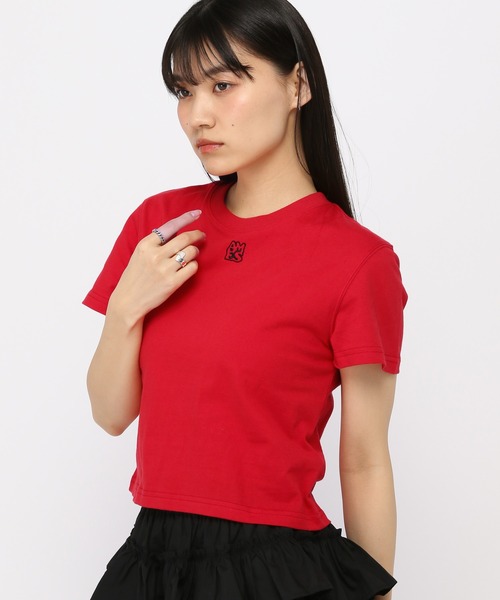 AMESWORLDWIDE(アメスワールドワイド)の「AMES WORLDWIDE /スモールロゴクロップT(Tシャツ/カットソー・レディース・ブルー/チャコール/ホワイト/レッド・FREE)」の13枚目の写真