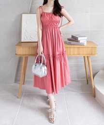 clear | 肩リボンキャミワンピース [着回し力抜群 シンプル]≪SS新作≫(ワンピース)