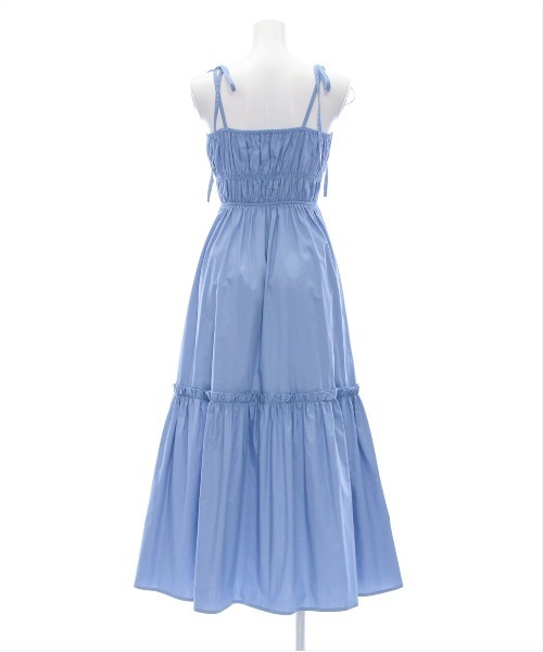 clear（クリア）の「【低身長サイズ有】肩リボンキャミワンピース [着回し力抜群 ロング丈 大人]≪SS新作≫（ワンピース・レディース・ピンク/ブラック/ブルーグレー・F/XS）」の9枚目の写真