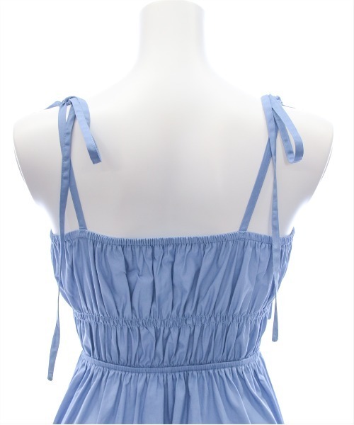 clear（クリア）の「【低身長サイズ有】肩リボンキャミワンピース [着回し力抜群 ロング丈 大人]≪SS新作≫（ワンピース・レディース・ピンク/ブラック/ブルーグレー・F/XS）」の10枚目の写真