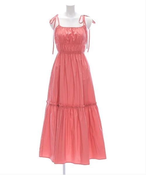 clear（クリア）の「【低身長サイズ有】肩リボンキャミワンピース [着回し力抜群 ロング丈 大人]≪SS新作≫（ワンピース・レディース・ピンク/ブラック/ブルーグレー・F/XS）」の14枚目の写真