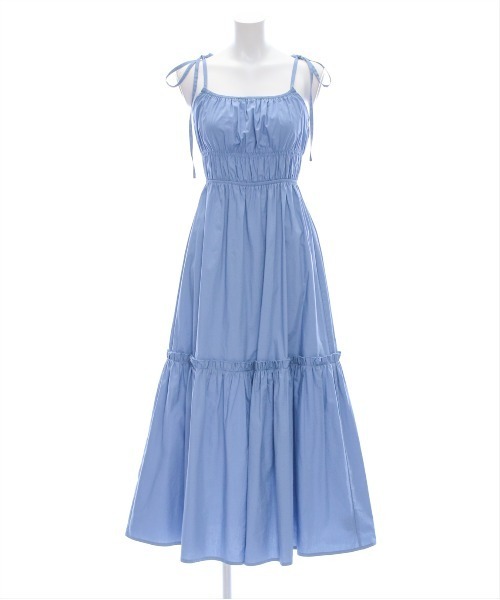 clear（クリア）の「【低身長サイズ有】肩リボンキャミワンピース [着回し力抜群 ロング丈 大人]≪SS新作≫（ワンピース・レディース・ピンク/ブラック/ブルーグレー・F/XS）」の16枚目の写真