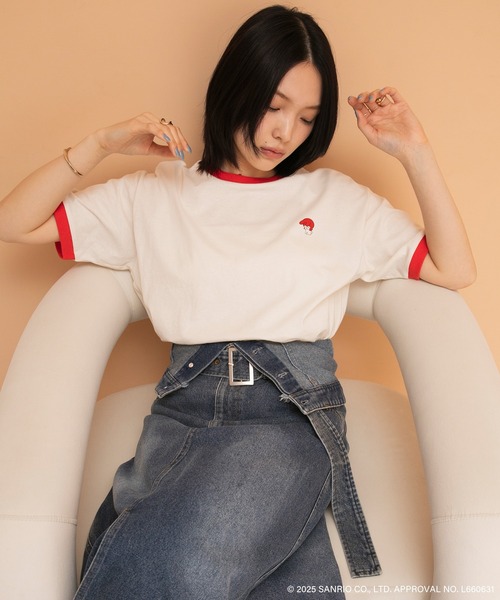 My Melody × forksy.】ワンポイントデザイン クルーネック 半袖