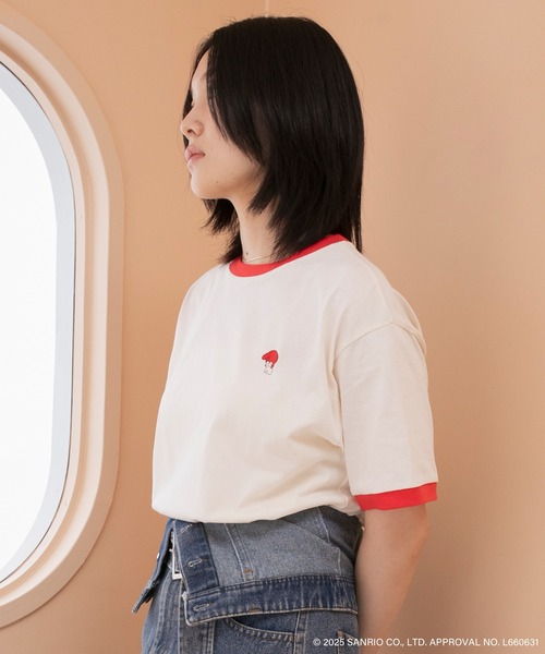 新品未使用yori オーガニックコットンパイルポロカットソー　レッド38 コットンリネン 綾フレンチ プルオーバー｜to touch