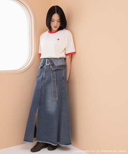 セール】【My Melody × forksy.】ワンポイントデザイン クルーネック