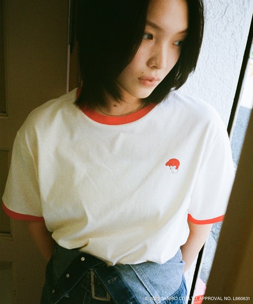 My Melody × forksy.】ワンポイントデザイン クルーネック 半袖