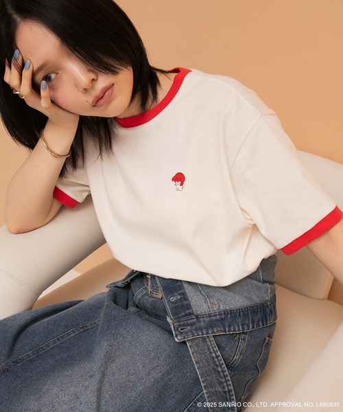 My Melody × forksy.】ワンポイントデザイン クルーネック 半袖