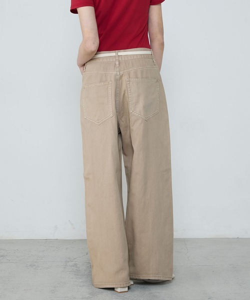 le ELMi(ルエルミ)の「Shoelace belt loose denim pants / シューレースベルト ルーズデニムパンツ(デニムパンツ・レディース・ベージュ/グレー/サックスブルー/ブルー・FREE)」の21枚目の写真