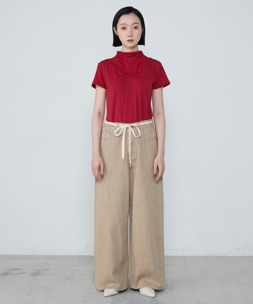 le ELMi(ルエルミ)の「Shoelace belt loose denim pants / シューレースベルト ルーズデニムパンツ(デニムパンツ・レディース・ベージュ/グレー/サックスブルー/ブルー・FREE)」の22枚目の写真