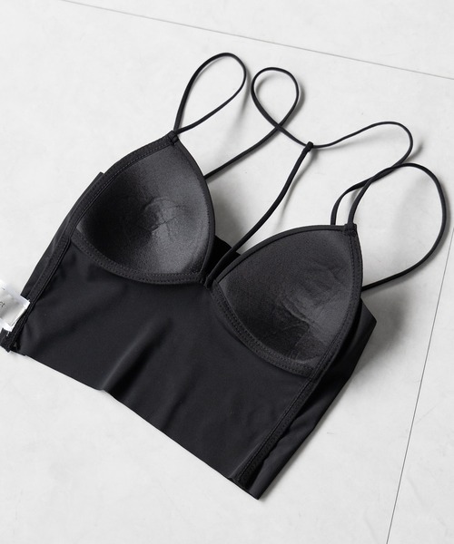 me+em select(ミームセレクト)の「【 2点セット 】Y-ストラップスリムギャザーレイヤードトップス / Y-strap slim gather layered tops(アンサンブル・レディース・ホワイト/ブラック・FREE)」の9枚目の写真