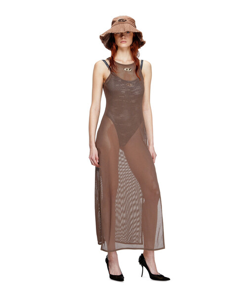 DIESEL◆JENNIFER-UTLT メッシュ ワンピース ノースリーブ ウィメンズ メッシュドレス JENNIFER-UTLT(ワンピース
