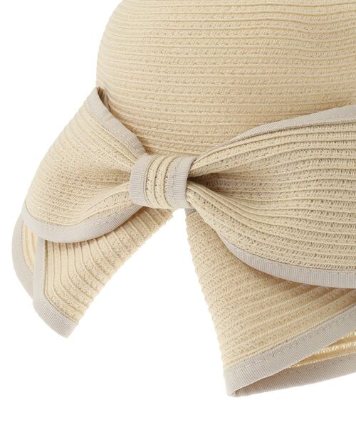 Maison de FLEUR（メゾンドフルール）の「リボンスリットパイピングハット（ハット・レディース・ブラック/ベージュ・FREE）」の11枚目の写真