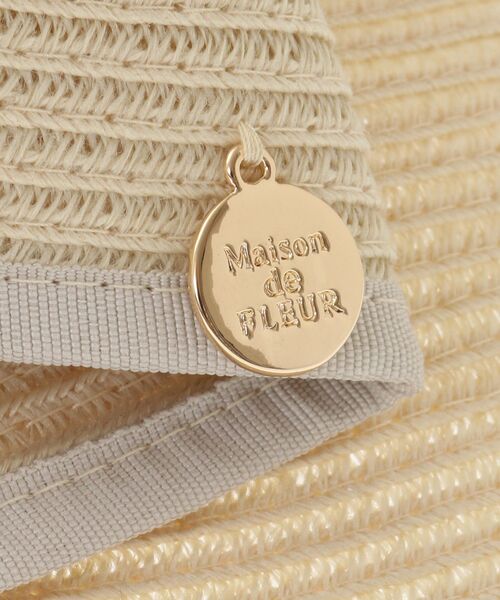 Maison de FLEUR（メゾンドフルール）の「リボンスリットパイピングハット（ハット・レディース・ブラック/ベージュ・FREE）」の12枚目の写真