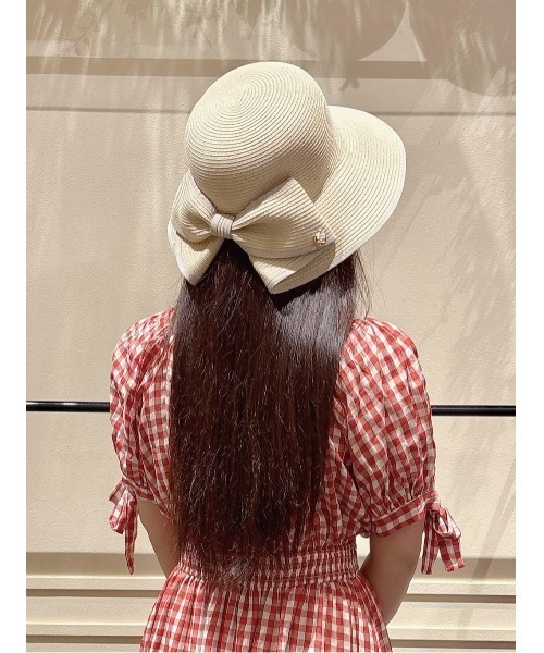 Maison de FLEUR（メゾンドフルール）の「リボンスリットパイピングハット（ハット・レディース・ブラック/ベージュ・FREE）」の21枚目の写真